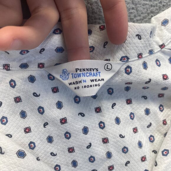 Vintage Penney's TOWNCRAFT Wash'n Wear Pajama Set Cotton Large, 2 Piece,Men's - Picture 4 of 12